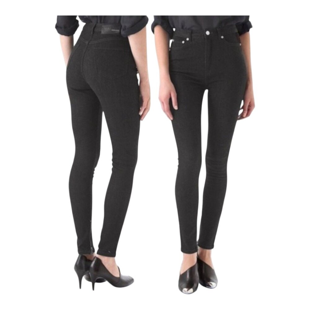BLK DNM Jeans 8 Essex Grey High Rise Ankle Zip Skinny Jeans Women's 28 Long
